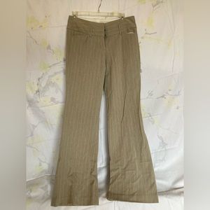 Express Editor beige pinstripe pants, size 2R